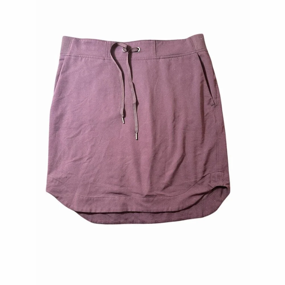 Athleta Skirt Womens Medium Tall Purple Drawstring Pockets Athleisure